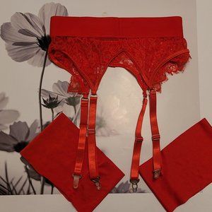 Red Lace Garter Belt small